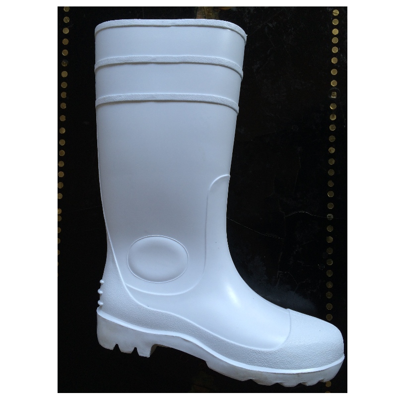 Culori albe cizme de siguranță PVC pentru industria alimentară